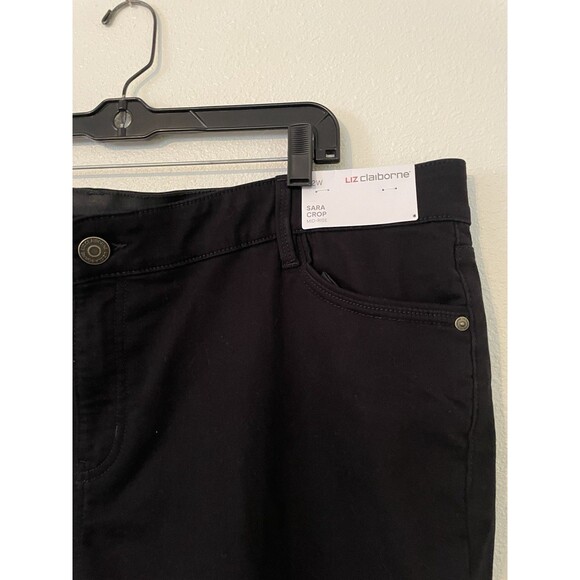 Liz Claiborne Waistband Slimming Panel Soft Cotton Stretch Sara Crop Capris 22W - Picture 3 of 4